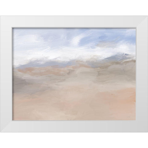 An Evening in Great Sands White Modern Wood Framed Art Print by Lux + Me Designs