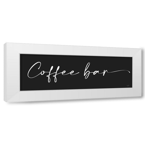 Coffee Bar     White Modern Wood Framed Art Print by Lux + Me Designs