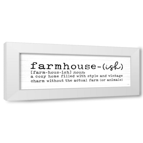 Farmhouse-ish White Modern Wood Framed Art Print by Lux + Me Designs