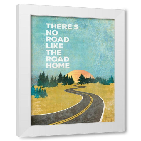 The Road Home White Modern Wood Framed Art Print by Rae, Marla