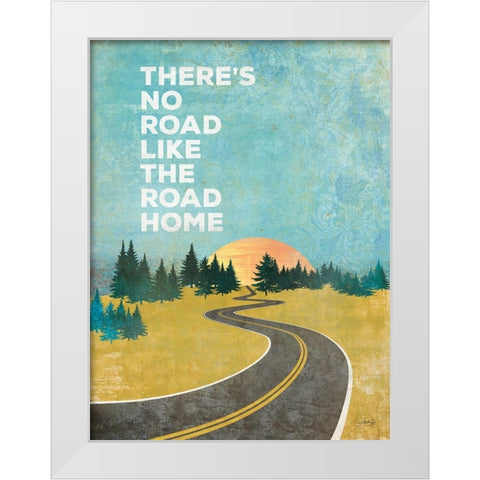 The Road Home White Modern Wood Framed Art Print by Rae, Marla