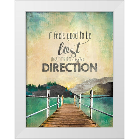 The Right Direction White Modern Wood Framed Art Print by Rae, Marla