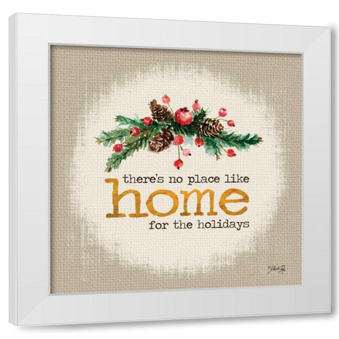 Home for the Holidays White Modern Wood Framed Art Print by Rae, Marla