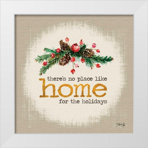 Home for the Holidays White Modern Wood Framed Art Print by Rae, Marla