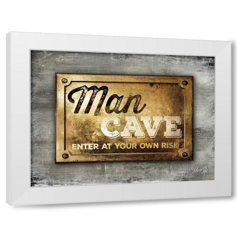 Man Cave         White Modern Wood Framed Art Print by Rae, Marla