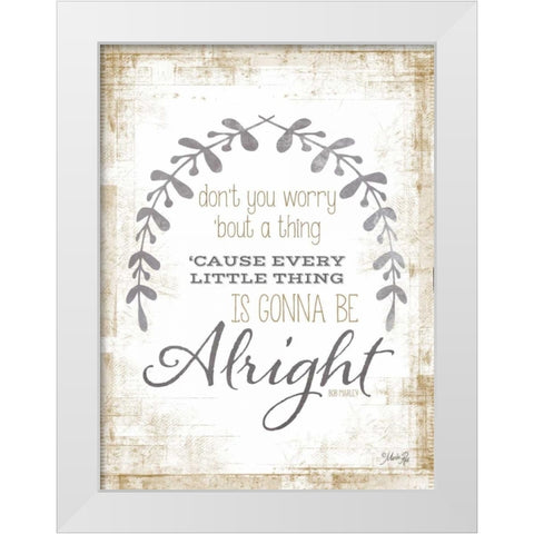 Alright White Modern Wood Framed Art Print by Rae, Marla
