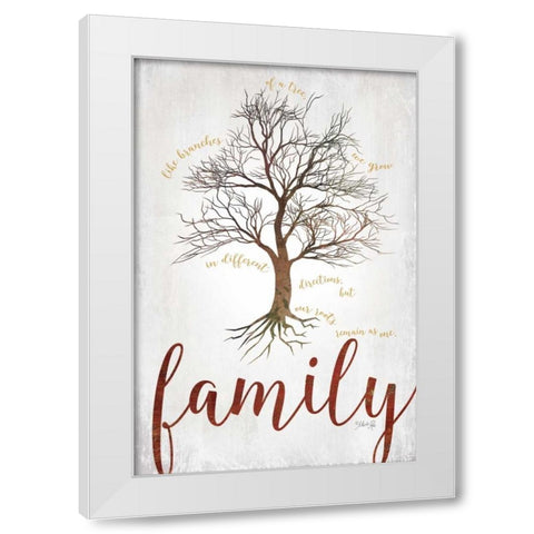 Family Tree White Modern Wood Framed Art Print by Rae, Marla