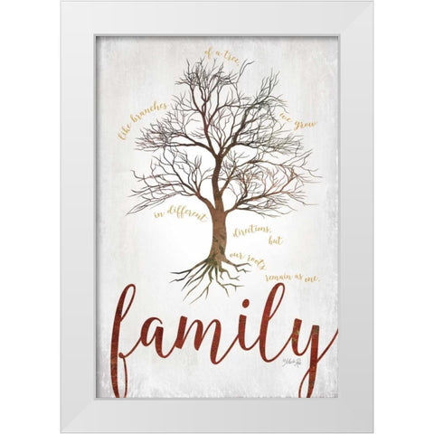 Family Tree White Modern Wood Framed Art Print by Rae, Marla