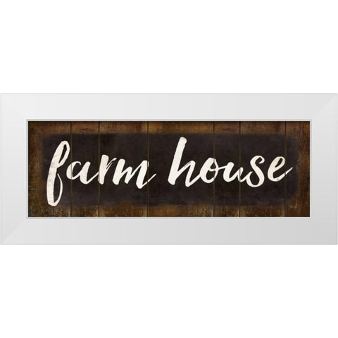 Farm House White Modern Wood Framed Art Print by Rae, Marla
