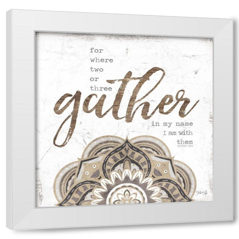 Gather White Modern Wood Framed Art Print by Rae, Marla