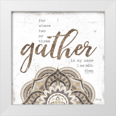 Gather White Modern Wood Framed Art Print by Rae, Marla