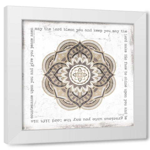 May the Lord Bless You White Modern Wood Framed Art Print by Rae, Marla
