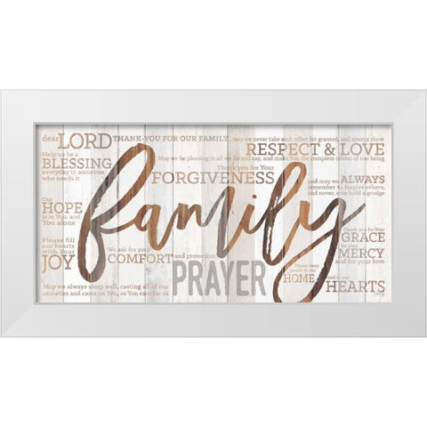 Family Prayer White Modern Wood Framed Art Print by Rae, Marla