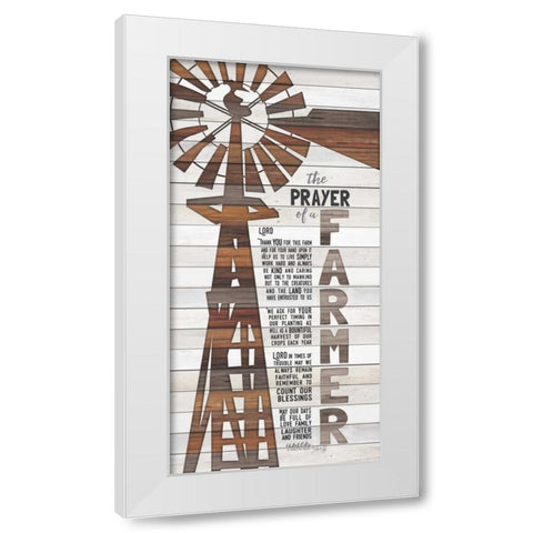 The Prayer of a Farmer White Modern Wood Framed Art Print by Rae, Marla