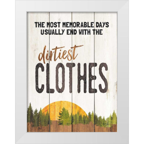 The Dirtiest Clothes White Modern Wood Framed Art Print by Rae, Marla