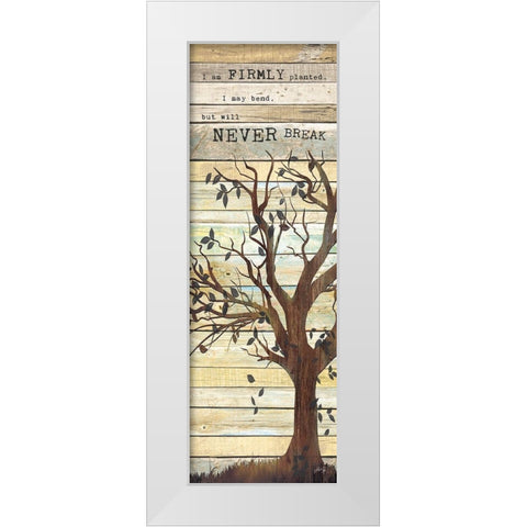I Am Firmly Planted White Modern Wood Framed Art Print by Rae, Marla