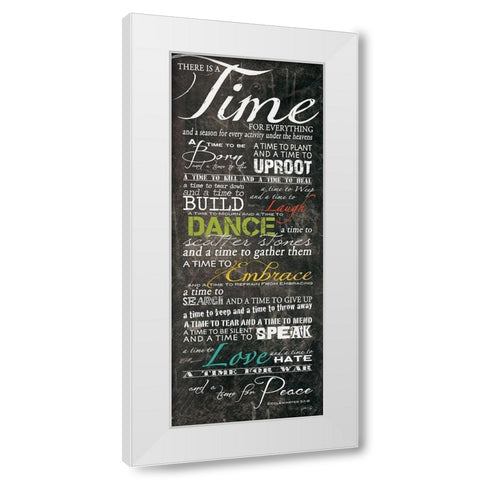 Time for Everything White Modern Wood Framed Art Print by Rae, Marla