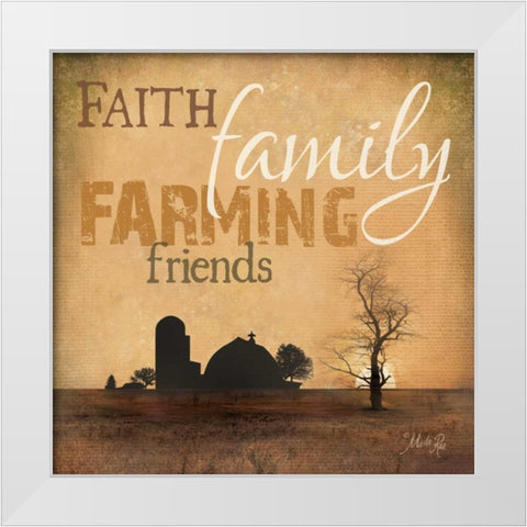 Farming White Modern Wood Framed Art Print by Rae, Marla