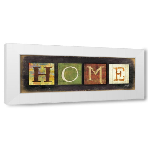 Home White Modern Wood Framed Art Print by Rae, Marla