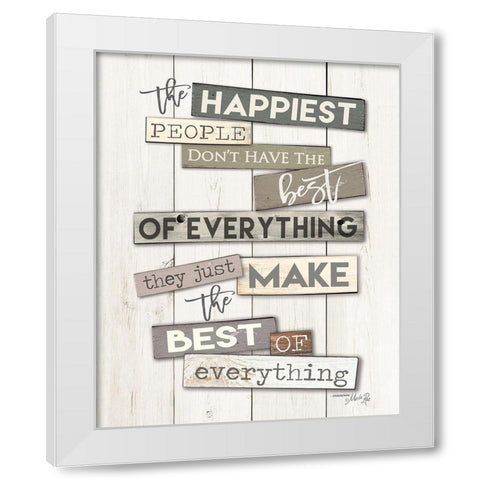 Best of Everything White Modern Wood Framed Art Print by Rae, Marla