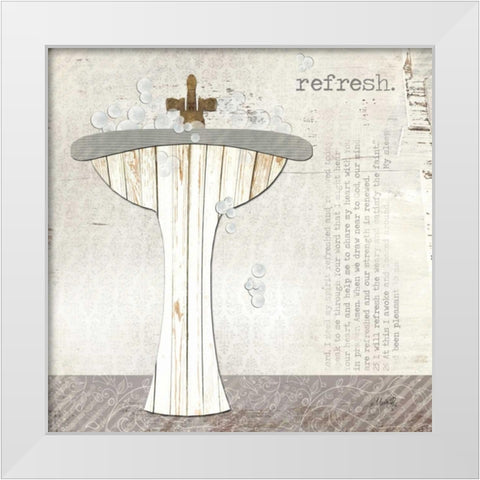 Refresh White Modern Wood Framed Art Print by Rae, Marla