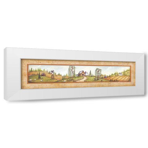 Summer Time White Modern Wood Framed Art Print by June, Mary Ann