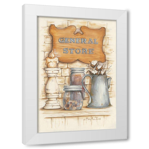 General Store White Modern Wood Framed Art Print by June, Mary Ann