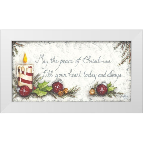 The Peace of Christmas White Modern Wood Framed Art Print by June, Mary Ann