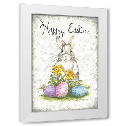 Easter Bunny White Modern Wood Framed Art Print by June, Mary Ann