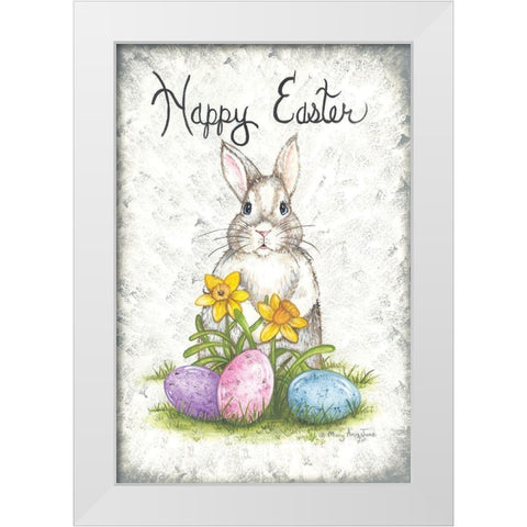 Easter Bunny White Modern Wood Framed Art Print by June, Mary Ann