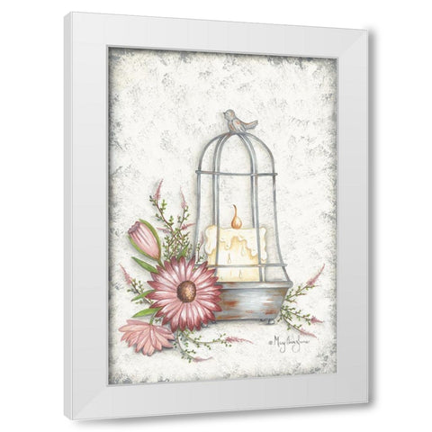 Pretty Cloche White Modern Wood Framed Art Print by June, Mary Ann