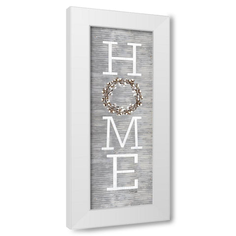 Home White Modern Wood Framed Art Print by Rae, Marla