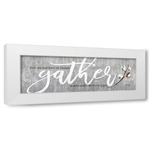 For Where Two or Three Gather White Modern Wood Framed Art Print by Rae, Marla