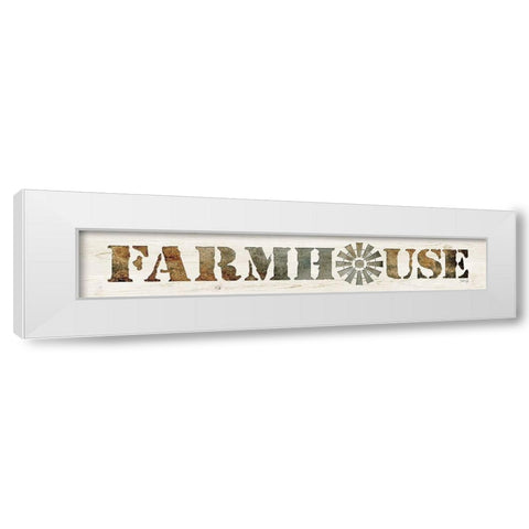 Farmhouse     White Modern Wood Framed Art Print by Rae, Marla