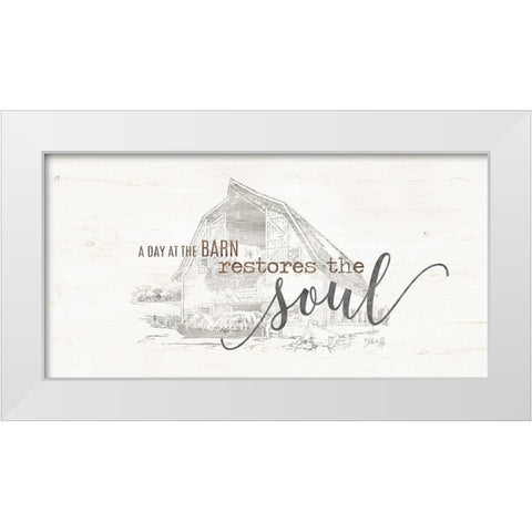 A Day at the Barn White Modern Wood Framed Art Print by Rae, Marla