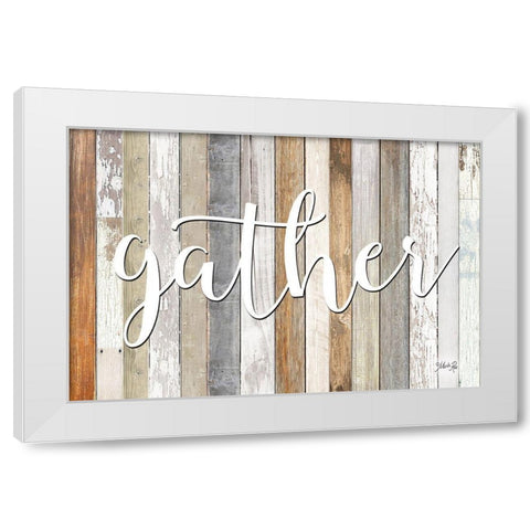 Gather           White Modern Wood Framed Art Print by Rae, Marla