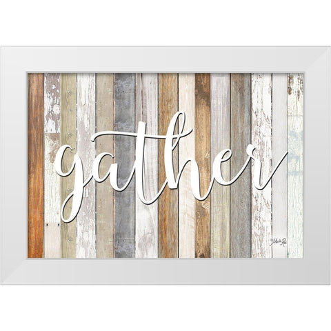 Gather           White Modern Wood Framed Art Print by Rae, Marla