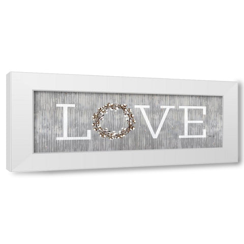 Love White Modern Wood Framed Art Print by Rae, Marla