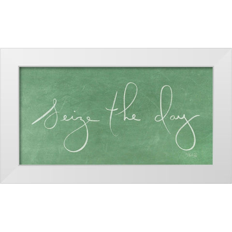 Seize the day  White Modern Wood Framed Art Print by Rae, Marla
