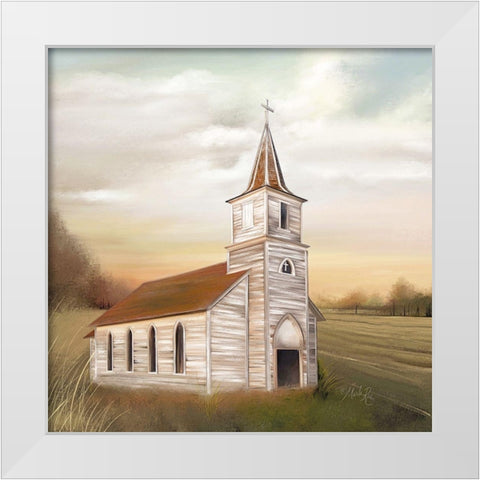 Gods House White Modern Wood Framed Art Print by Rae, Marla