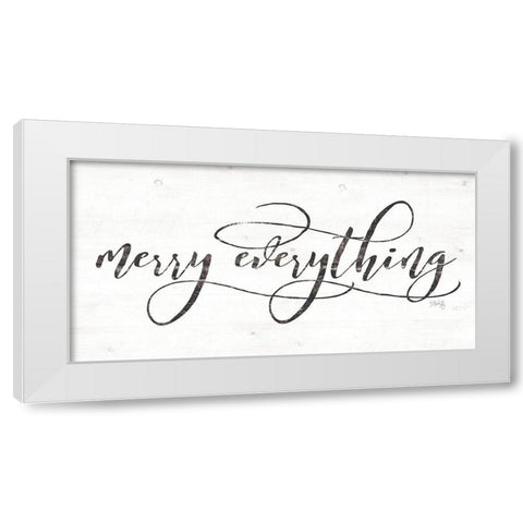 Merry Everything White Modern Wood Framed Art Print by Rae, Marla