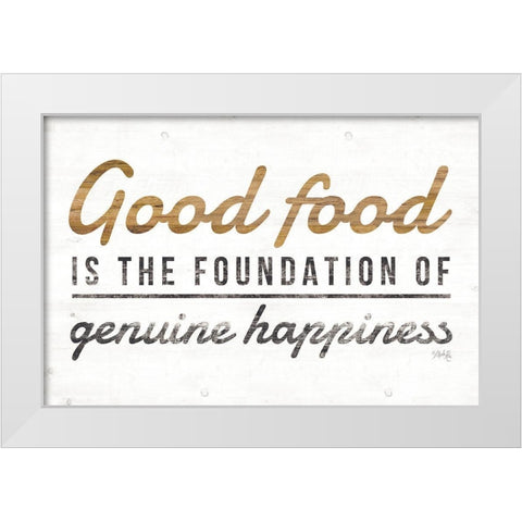 Good Food White Modern Wood Framed Art Print by Rae, Marla