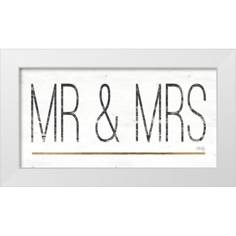 Mr and Mrs II White Modern Wood Framed Art Print by Rae, Maria