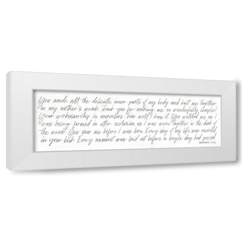 Psalm 139 White Modern Wood Framed Art Print by Rae, Maria