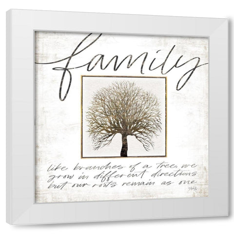 Family Tree White Modern Wood Framed Art Print by Rae, Maria