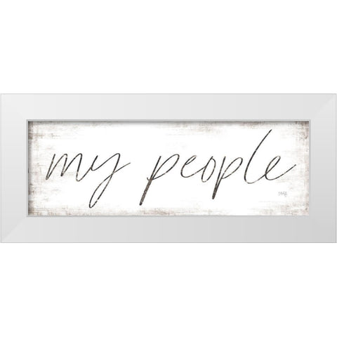 My People White Modern Wood Framed Art Print by Rae, Marla