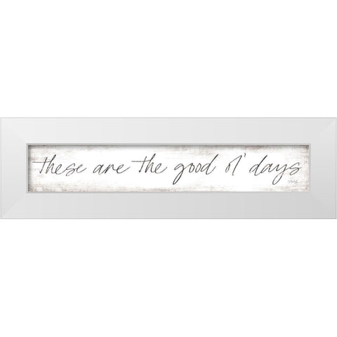 Gold Ol Days White Modern Wood Framed Art Print by Rae, Marla