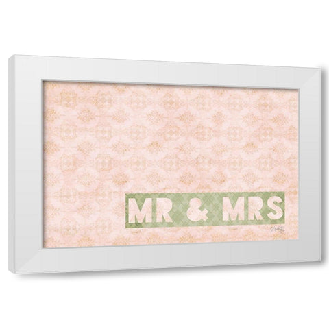 Mr and Mrs White Modern Wood Framed Art Print by Rae, Marla