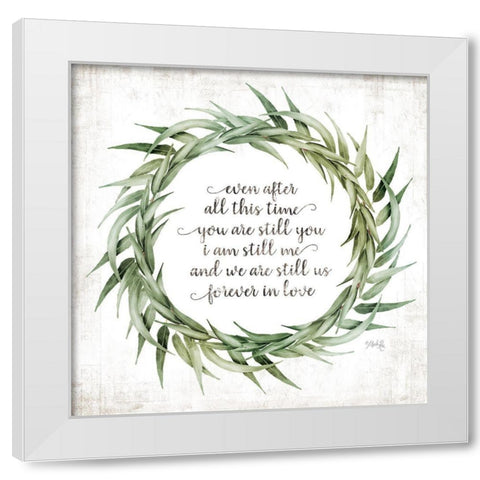 Forever in Love White Modern Wood Framed Art Print by Rae, Marla