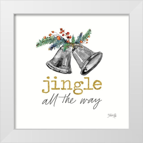 Jingle All the Way    White Modern Wood Framed Art Print by Rae, Marla